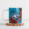 Cronulla-Sutherland Sharks ANZAC Personalised Ceramic Mug Lest We Forget Poppy Camo