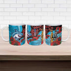 Cronulla-Sutherland Sharks ANZAC Personalised Ceramic Mug Lest We Forget Poppy Camo