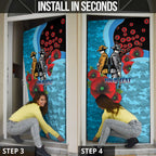 Cronulla-Sutherland Sharks ANZAC Personalised Door Cover Lest We Forget Poppy Camo