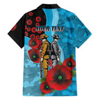 Cronulla-Sutherland Sharks ANZAC Personalised Family Matching Mermaid Dress and Hawaiian Shirt Lest We Forget Poppy Camo