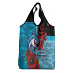 Cronulla-Sutherland Sharks ANZAC Personalised Grocery Bag Lest We Forget Poppy Camo