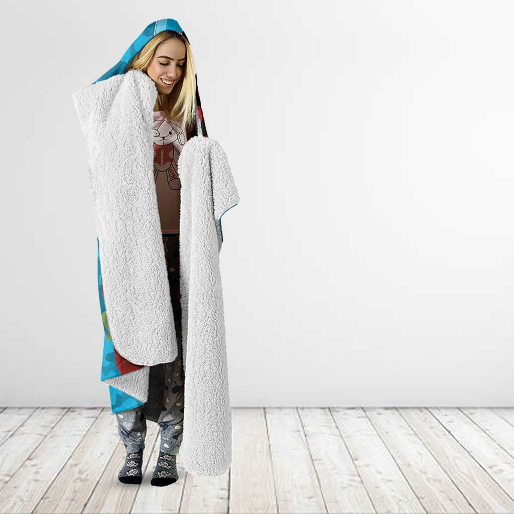 Cronulla-Sutherland Sharks ANZAC Personalised Hooded Blanket Lest We Forget Poppy Camo