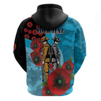 Cronulla-Sutherland Sharks ANZAC Personalised Hoodie Lest We Forget Poppy Camo