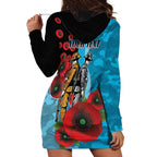 Cronulla-Sutherland Sharks ANZAC Personalised Hoodie Dress Lest We Forget Poppy Camo
