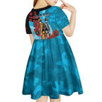 Cronulla-Sutherland Sharks ANZAC Personalised Kid Short Sleeve Dress Lest We Forget Poppy Camo