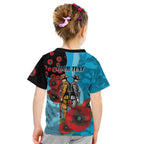 Cronulla-Sutherland Sharks ANZAC Personalised Kid T Shirt Lest We Forget Poppy Camo