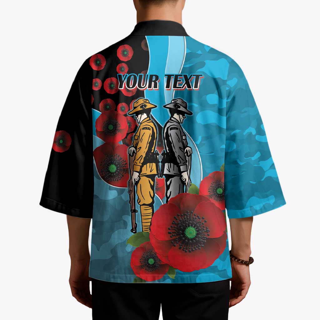 Cronulla-Sutherland Sharks ANZAC Personalised Kimono Lest We Forget Poppy Camo