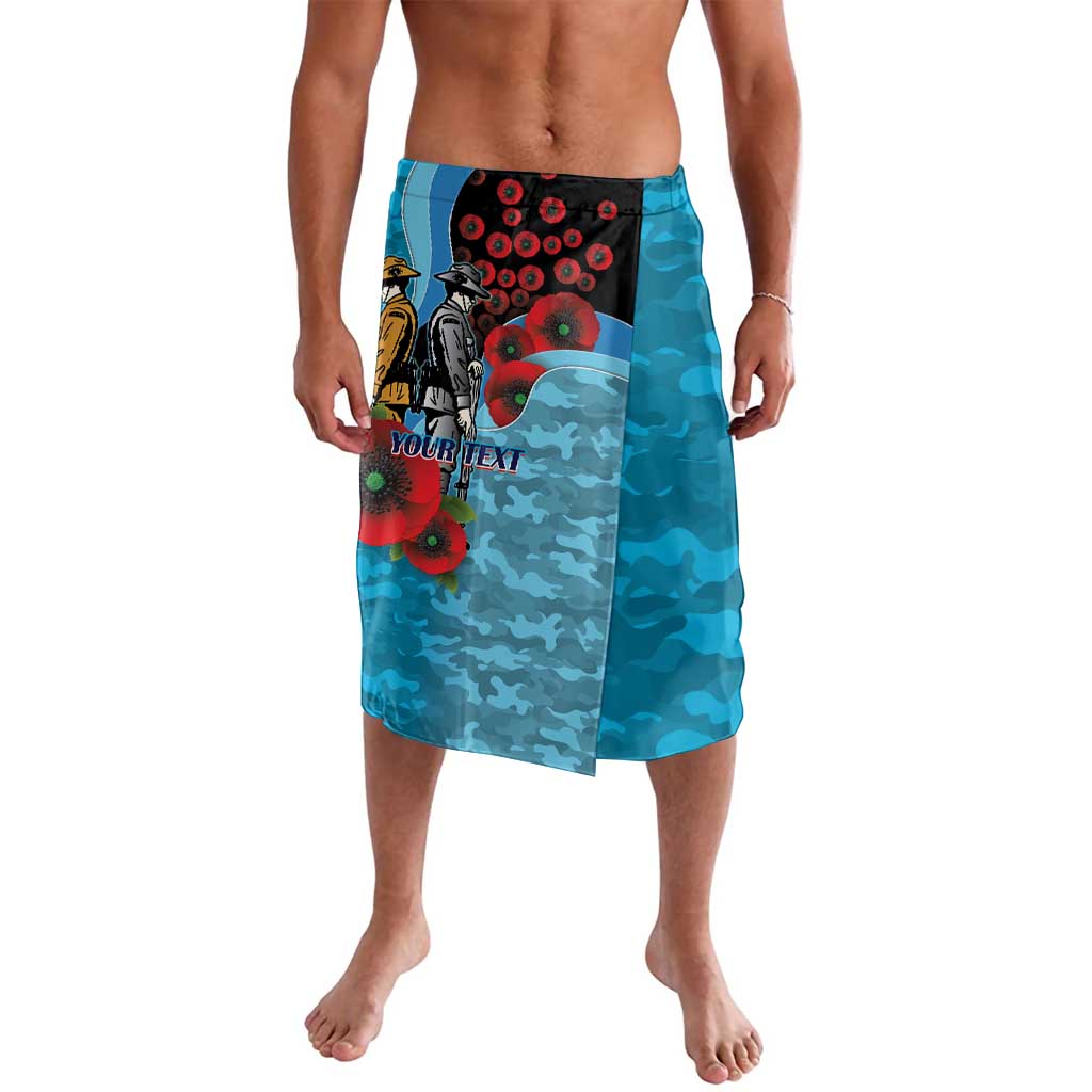 Cronulla-Sutherland Sharks ANZAC Personalised Lavalava Lest We Forget Poppy Camo