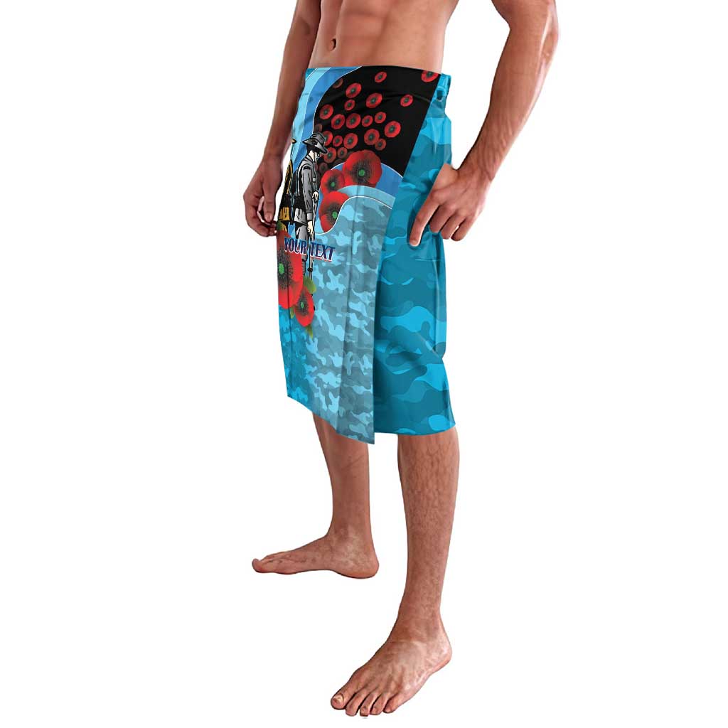 Cronulla-Sutherland Sharks ANZAC Personalised Lavalava Lest We Forget Poppy Camo