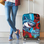 Cronulla-Sutherland Sharks ANZAC Personalised Luggage Cover Lest We Forget Poppy Camo