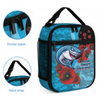 Cronulla-Sutherland Sharks ANZAC Personalised Lunch Bag Lest We Forget Poppy Camo