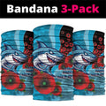 Cronulla-Sutherland Sharks ANZAC Personalised Neck Gaiter Lest We Forget Poppy Camo