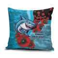 Cronulla-Sutherland Sharks ANZAC Personalised Pillow Cover Lest We Forget Poppy Camo