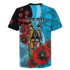 Cronulla-Sutherland Sharks ANZAC Personalised Rugby Jersey Lest We Forget Poppy Camo