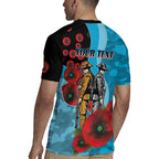 Cronulla-Sutherland Sharks ANZAC Personalised Rugby Jersey Lest We Forget Poppy Camo