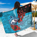 Cronulla-Sutherland Sharks ANZAC Personalised Sarong Lest We Forget Poppy Camo