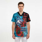 Cronulla-Sutherland Sharks ANZAC Personalised Scrub Top Lest We Forget Poppy Camo