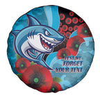 Cronulla-Sutherland Sharks ANZAC Personalised Spare Tire Cover Lest We Forget Poppy Camo