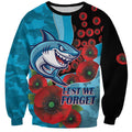 Cronulla-Sutherland Sharks ANZAC Personalised Sweatshirt Lest We Forget Poppy Camo