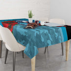 Cronulla-Sutherland Sharks ANZAC Personalised Tablecloth Lest We Forget Poppy Camo