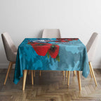 Cronulla-Sutherland Sharks ANZAC Personalised Tablecloth Lest We Forget Poppy Camo