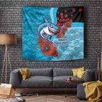Cronulla-Sutherland Sharks ANZAC Personalised Tapestry Lest We Forget Poppy Camo