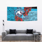 Cronulla-Sutherland Sharks ANZAC Personalised Tapestry Lest We Forget Poppy Camo
