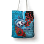Cronulla-Sutherland Sharks ANZAC Personalised Tote Bag Lest We Forget Poppy Camo