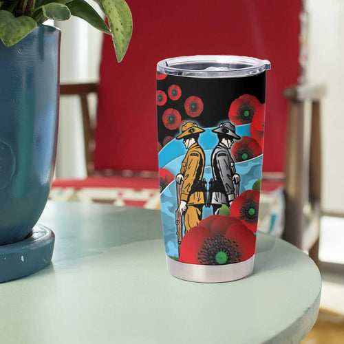 Cronulla-Sutherland Sharks ANZAC Personalised Tumbler Cup Lest We Forget Poppy Camo