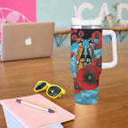 Cronulla-Sutherland Sharks ANZAC Personalised Tumbler With Handle Lest We Forget Poppy Camo