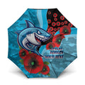 Cronulla-Sutherland Sharks ANZAC Personalised Umbrella Lest We Forget Poppy Camo