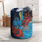 Gold Coast Titans ANZAC Personalised Laundry Basket Lest We Forget Poppy Camo
