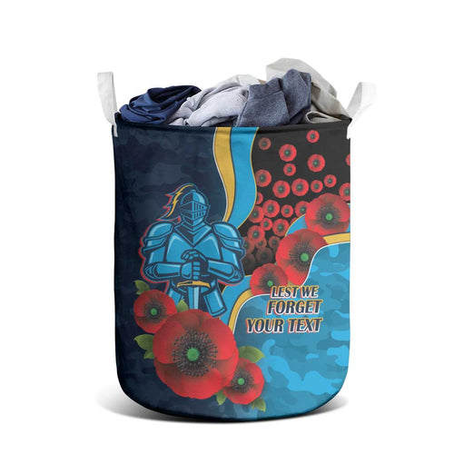 Gold Coast Titans ANZAC Personalised Laundry Basket Lest We Forget Poppy Camo