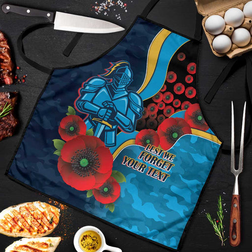 Gold Coast Titans ANZAC Personalised Apron Lest We Forget Poppy Camo