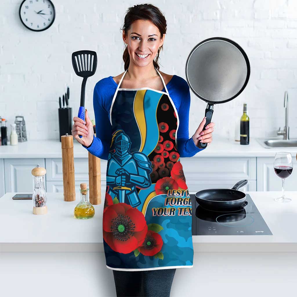 Gold Coast Titans ANZAC Personalised Apron Lest We Forget Poppy Camo
