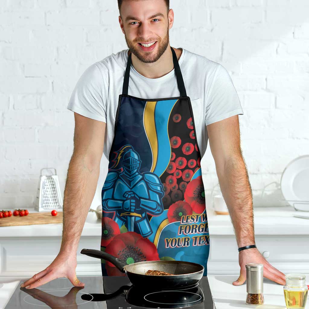 Gold Coast Titans ANZAC Personalised Apron Lest We Forget Poppy Camo
