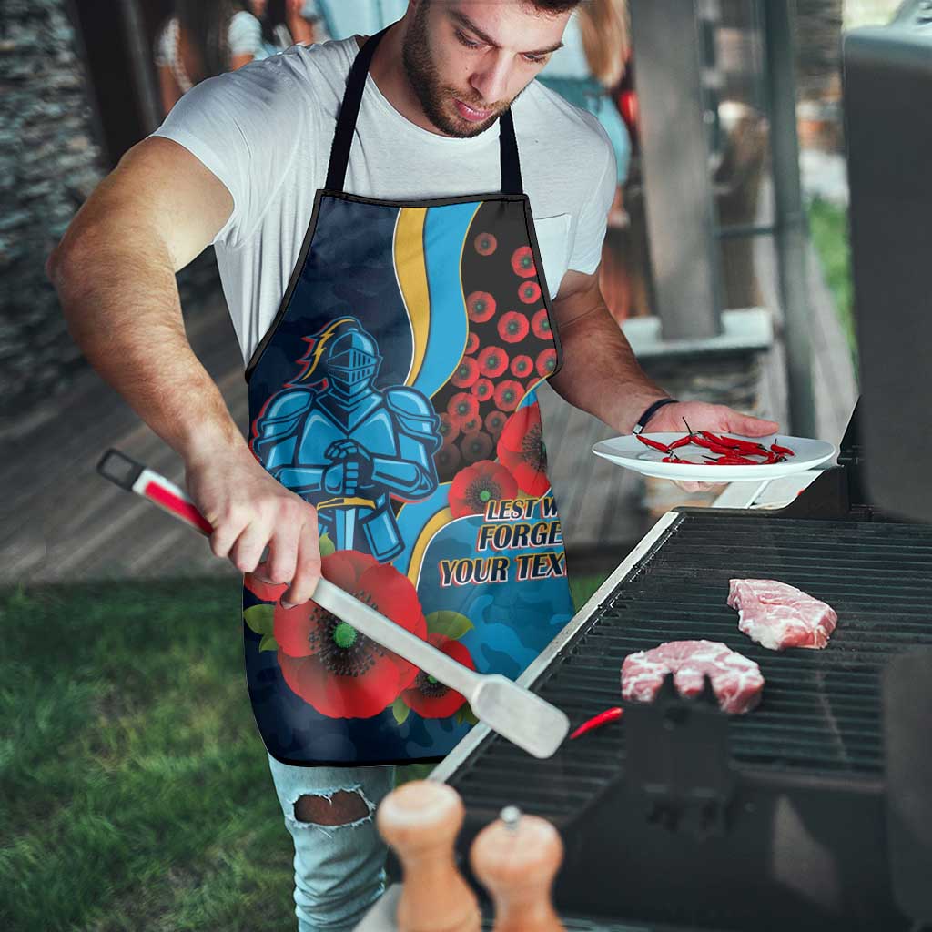 Gold Coast Titans ANZAC Personalised Apron Lest We Forget Poppy Camo
