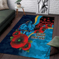 Gold Coast Titans ANZAC Personalised Area Rug Lest We Forget Poppy Camo