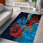 Gold Coast Titans ANZAC Personalised Area Rug Lest We Forget Poppy Camo