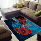 Gold Coast Titans ANZAC Personalised Area Rug Lest We Forget Poppy Camo