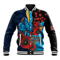 Gold Coast Titans ANZAC Personalised Baseball Jacket Lest We Forget Poppy Camo