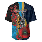 Gold Coast Titans ANZAC Personalised Baseball Jersey Lest We Forget Poppy Camo