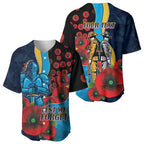 Gold Coast Titans ANZAC Personalised Baseball Jersey Lest We Forget Poppy Camo