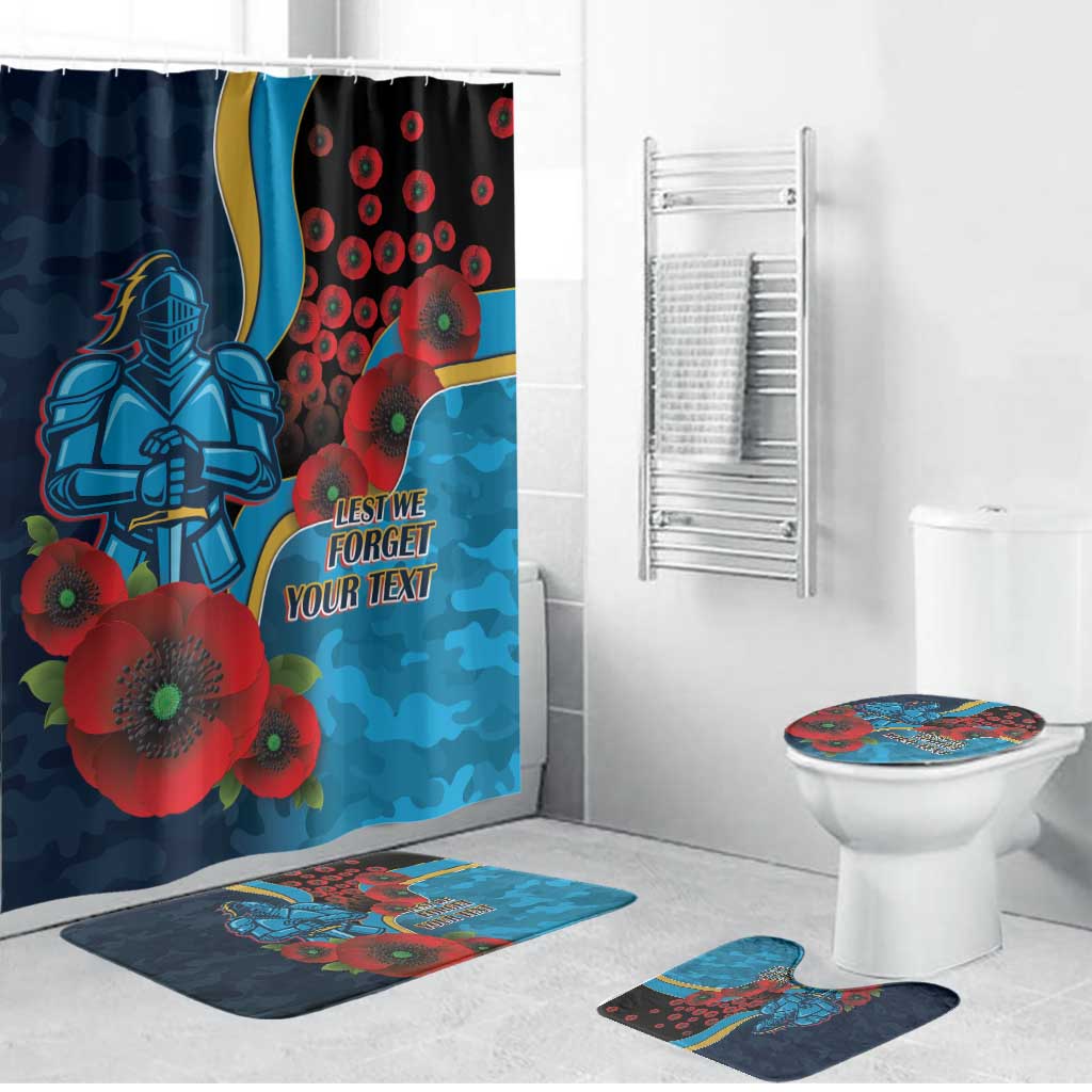 Gold Coast Titans ANZAC Personalised Bathroom Set Lest We Forget Poppy Camo