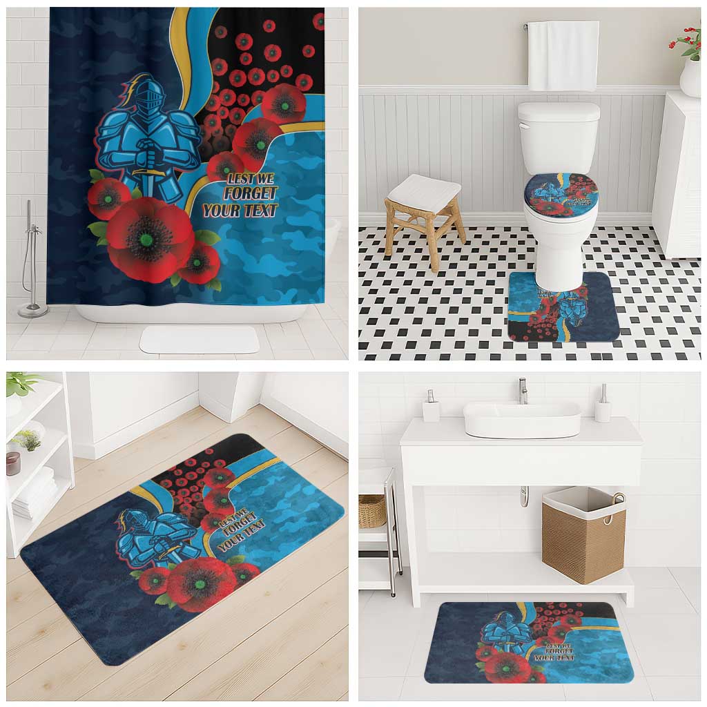 Gold Coast Titans ANZAC Personalised Bathroom Set Lest We Forget Poppy Camo