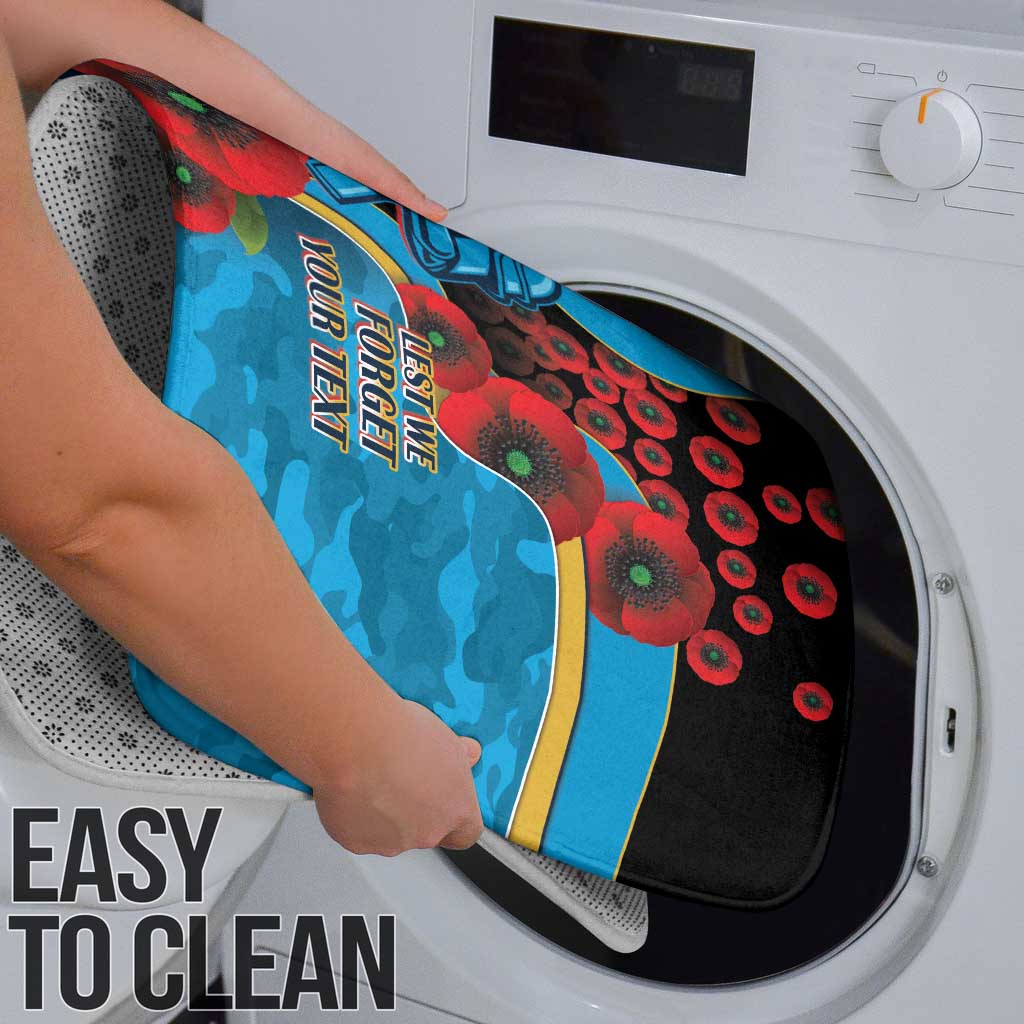Gold Coast Titans ANZAC Personalised Bathroom Set Lest We Forget Poppy Camo