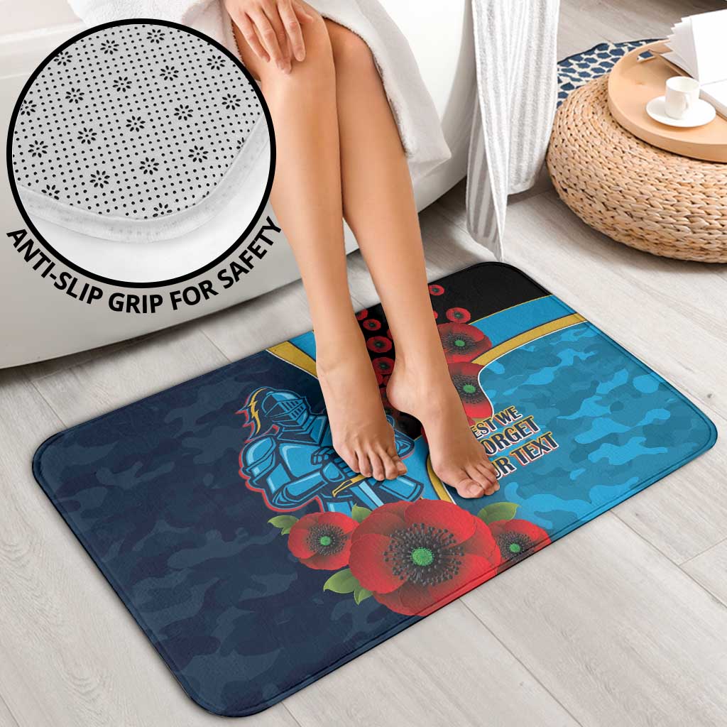 Gold Coast Titans ANZAC Personalised Bathroom Set Lest We Forget Poppy Camo