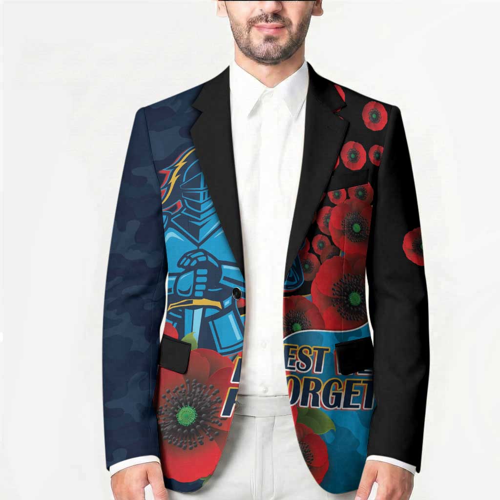 Gold Coast Titans ANZAC Personalised Blazer Lest We Forget Poppy Camo
