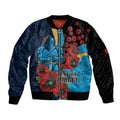Gold Coast Titans ANZAC Personalised Bomber Jacket Lest We Forget Poppy Camo