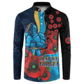 Gold Coast Titans ANZAC Personalised Button Sweatshirt Lest We Forget Poppy Camo